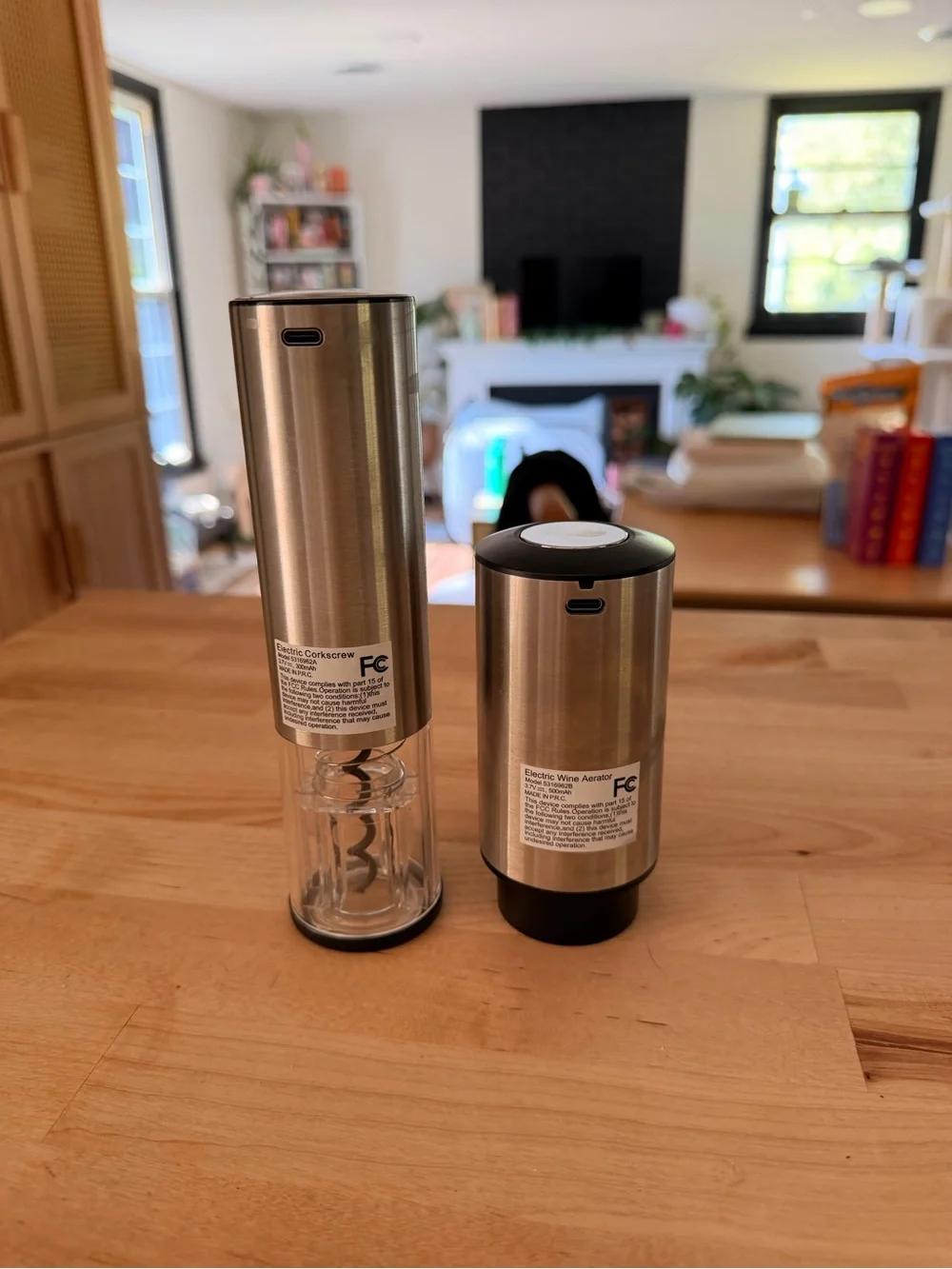 Rabbit Stainless Steel Electric Wine Opener and Pump - Silver- Like New